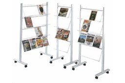 Zeige Details für Prospektständer Alu auf Rollen Bild von Prospektständer Alu auf Rollen