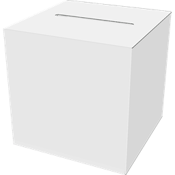 Losbox aus Karton weiss Losbox aus Karton weiss
