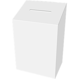 Wahlurne für den Tisch weiss Wahlurne für den Tisch weiss