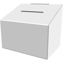 Wettbewerbsurne für den Tisch weiss Wettbewerbsurne für den Tisch weiss