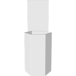 Zeige Details für Werbewand Sechseckschütte Bild von Werbewand Sechseckschütte
