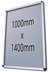 Klapprahmen 1000x1400mm mit Sicherheitsverschluss (32mm Profil), Bild 1